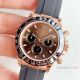 JH Factory Rolex Daytona 4130 Rose Gold Black Rubber Oysterflex Band Watch (3)_th.jpg